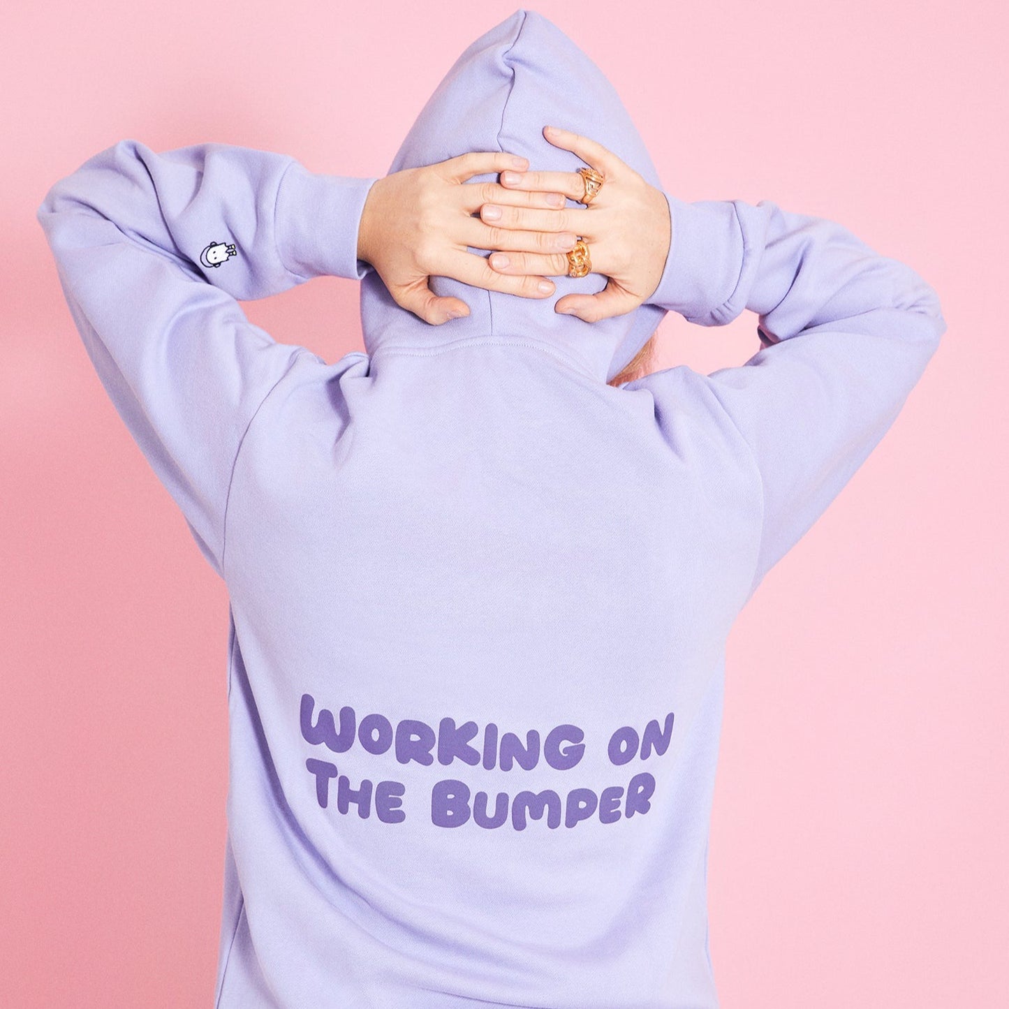 Purple 'Working on the Bumper' Oversized Hoody