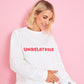 Cream 'Unrelatable' Oversized Sweatshirt